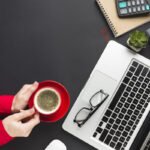 Beginner becoming a freelancer in the UK and USA using laptop with online freelance platforms and remote work setup